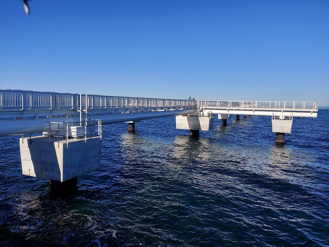 長崎空港海上進入灯設置工　　（佐世保側）の写真